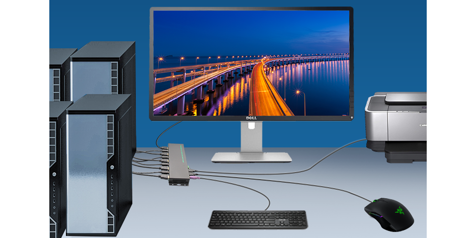 4台主机共享一套键鼠使用